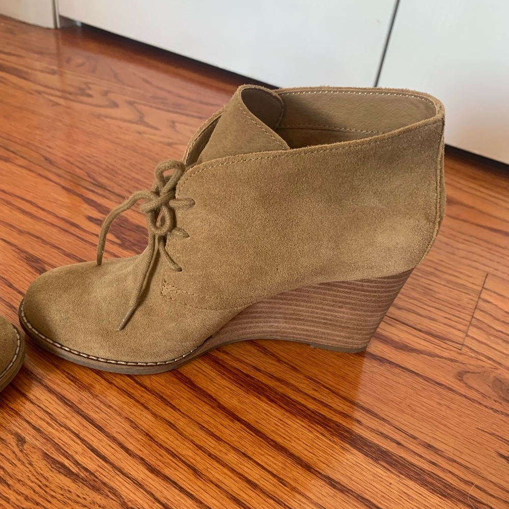 Suede Wedges Lucky Brand Euc View 5